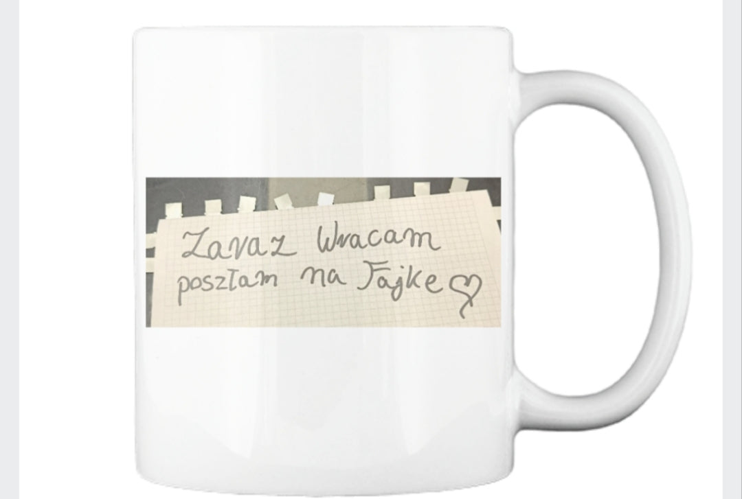 Kubek CURVE ATELIER - Zaraz wracam poszłam na Fajkę